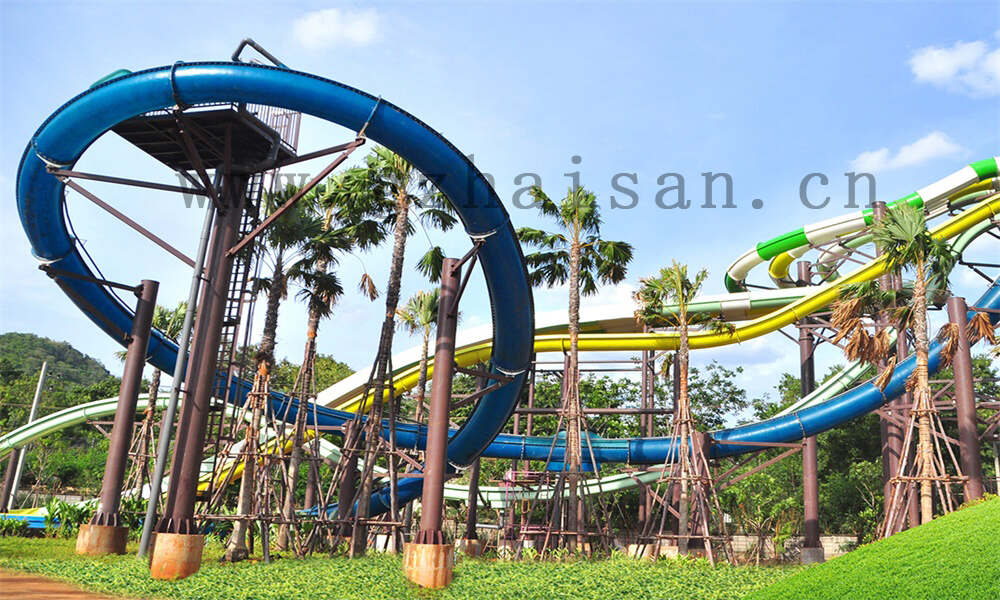 水上乐园滑滑梯怎么画