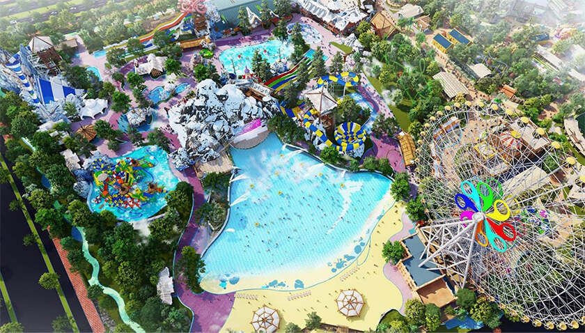 赣中首座综合性现代主题乐园！江西吉安欢乐世界水上游乐设备进入试滑验收阶段