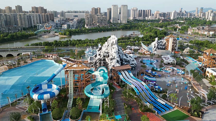 赣中首座综合性现代主题乐园！江西吉安欢乐世界水上游乐设备进入试滑验收阶段